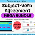 2nd–3rd Grade Grammar & Reading Comprehension Mega Bundle | Printable + Digital Literacy Activities | On-Level & Differentiated Support